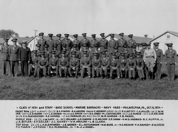 clarence USMC staff basic Oct1934 bw